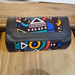 ZawadiGiftBeadke African Multicoloured Geometric Clutch Bag